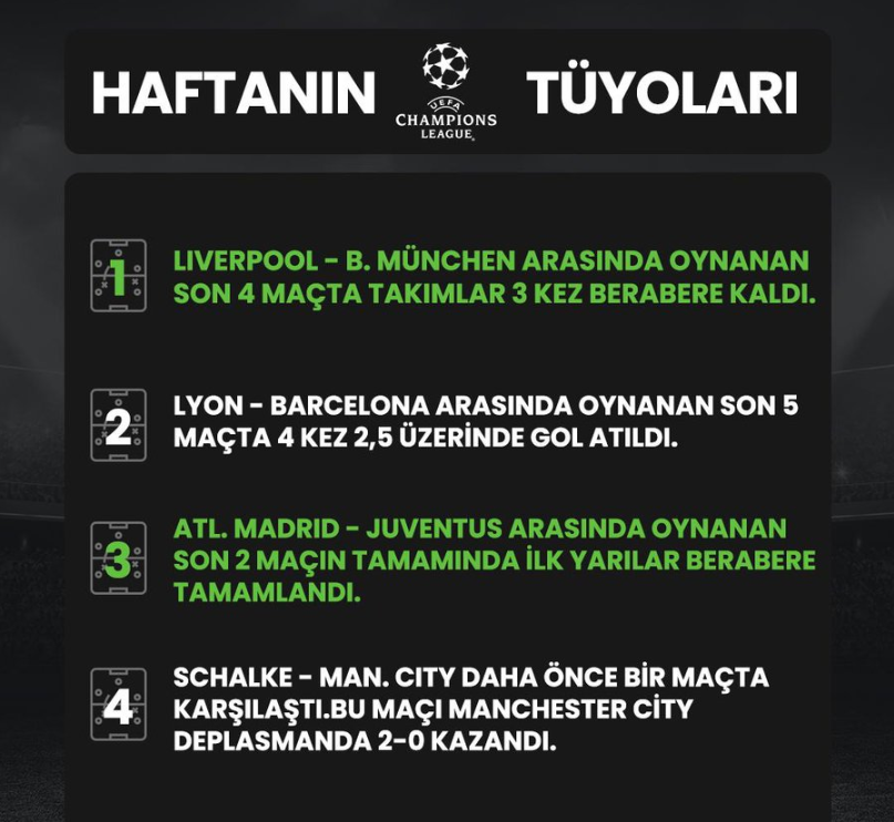 Bets10 Haftanın Tüyoları